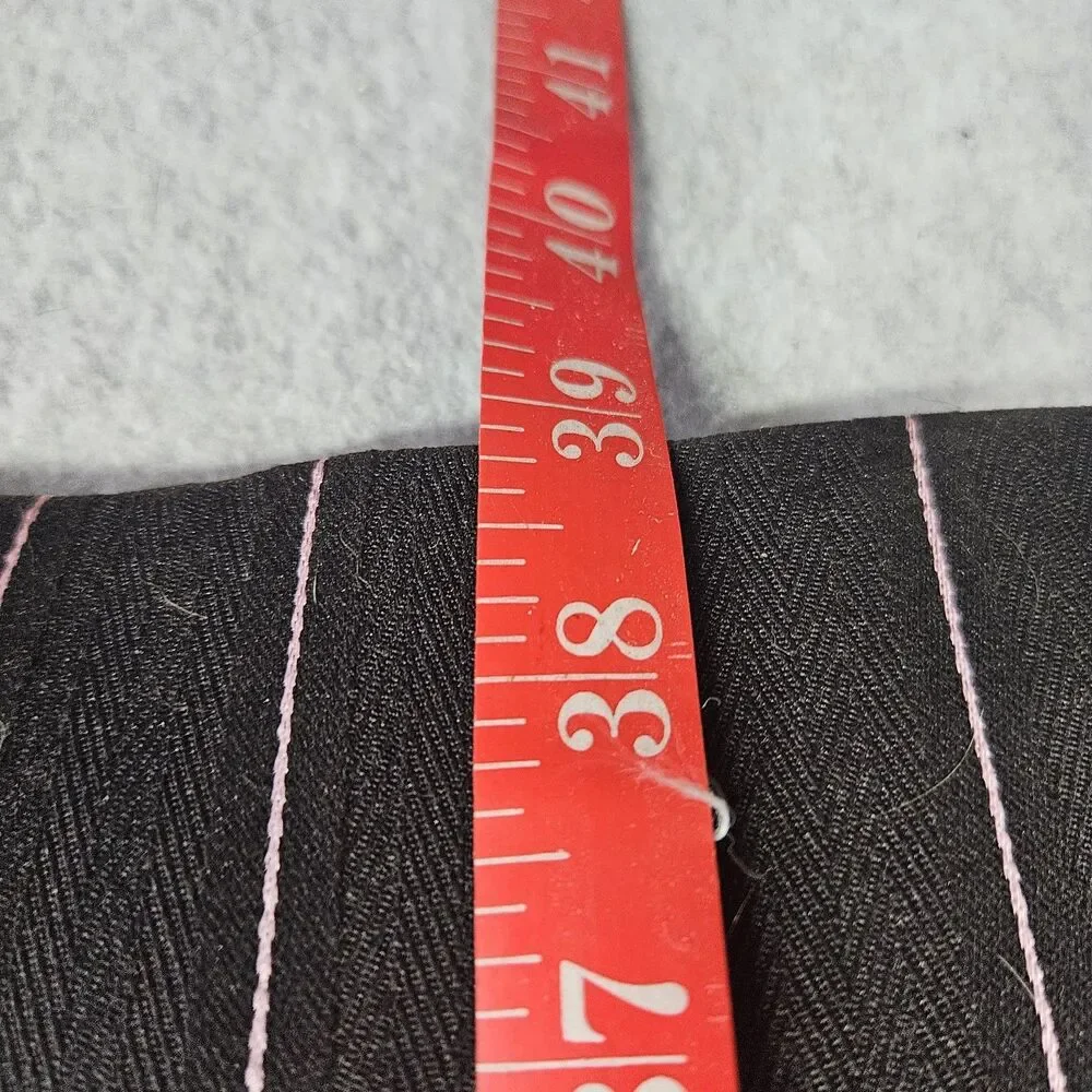 Den Zel Collection Men's Black Pink Pinstripe Lined Suit With Vest 40R Zoot